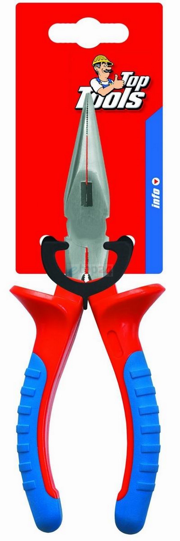 Pinca Top Tools, 160 mm, të kaltra/kuqe