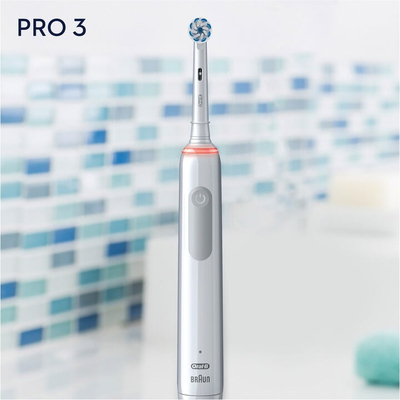 Furçë elektrike për dhëmbë Oral-B PRO 3 3000 Sensitive Clean White, e bardhë