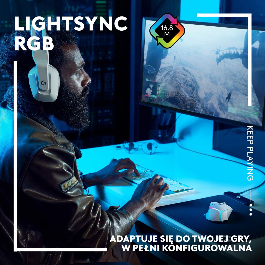 Maus Logitech G502 X Plus, i bardhë