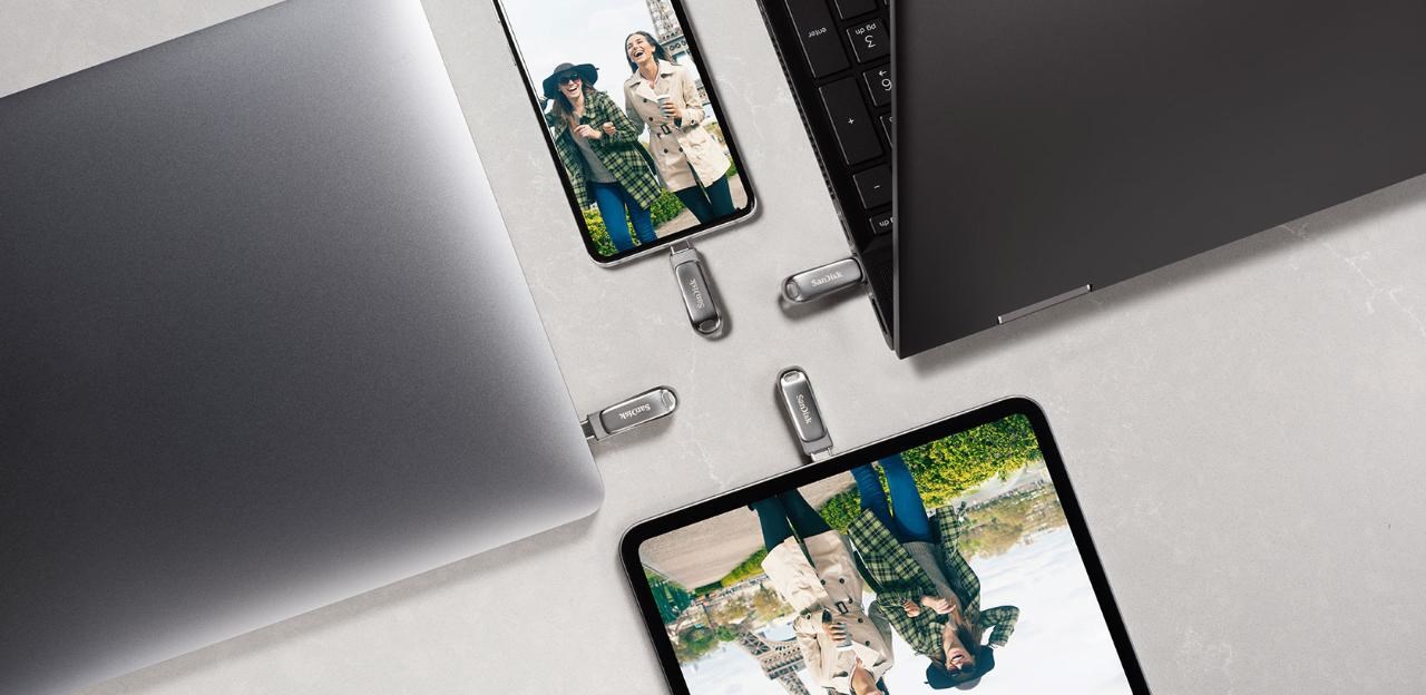 USB SanDisk Ultra Dual Drive Luxe, 1 TB, USB Type-A / USB Type-C