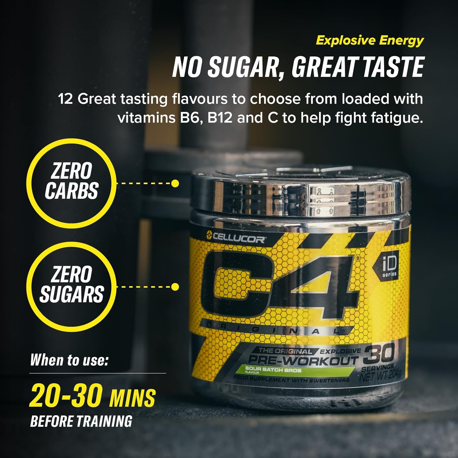 Suplement Cellucor Pre-Workout C4 Original 30 servings Strawberry Margarita, 201g