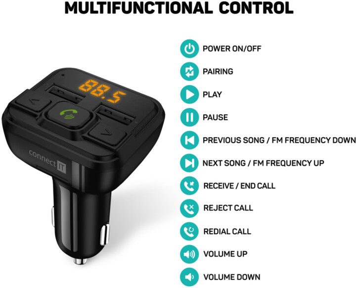 Transmetues Bluetooth CONNECT IT InCarz, i zi