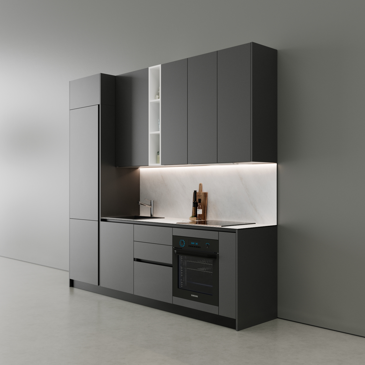 Kuzhinë IMMIGRAND SYSTEMS, Lineare, Graphite