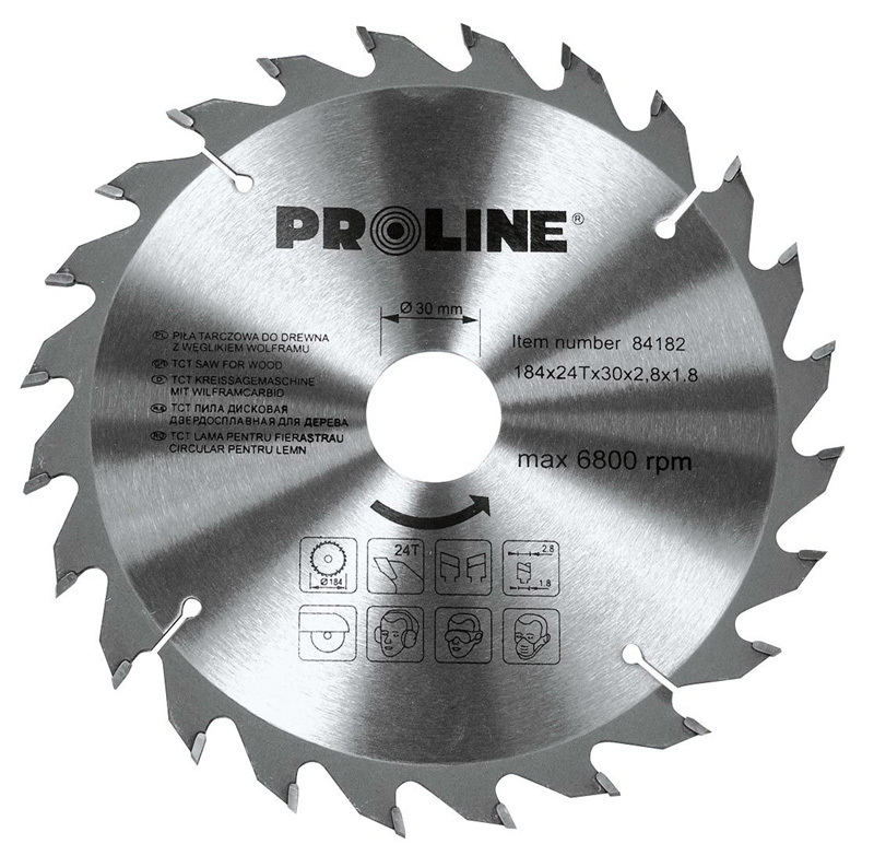 Proline Циркуларна Пила за Дрво, 205 mm, 36 Заби