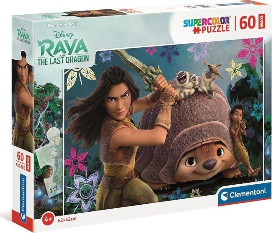 Puzzle Clementoni Raya and the Last Dragon, 60 парчиња Maxi, 62 x ...
