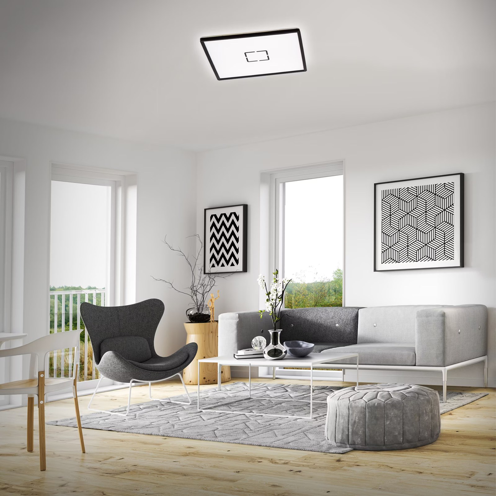 Ndriçues Briloner Slim LED Panel 42 cm 1x22W 3000lm, i zi
