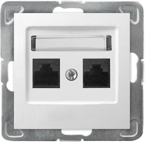 Prizë kompjuteri Ospel Impresja RJ45 5e (GPK-2Y/K/m/00), e bardhë Prizë kompjuteri Ospel Impresja RJ45 5e (GPK-2Y/K/m/00), e bardhë
