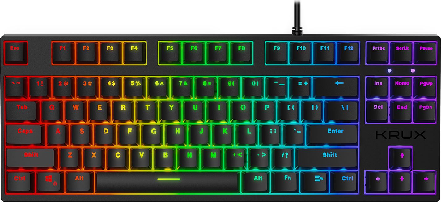Tastierë Krux ATAX PRO RGB TKL, US, e zezë