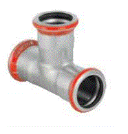 Gyp T Geberit Equal C-STAHL (21004), 22mm, i argjendtë Gyp T Geberit Equal C-STAHL (21004), 22mm, i argjendtë