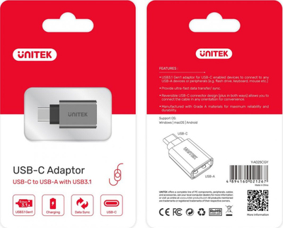 Reduktor USB A - USB C, hiri