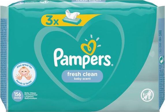 Set me faculeta të lagura Pampers FreshClean, 156 copë