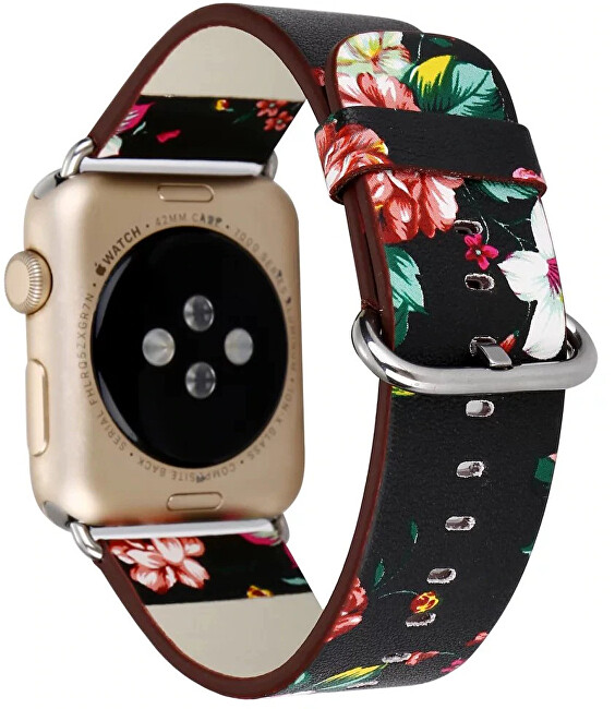 Rripa për orë Wotchi Apple Watch - flower motif 38/40 mm