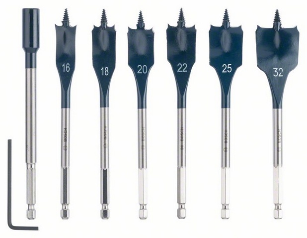 Set maja shpuese Bosch, 16/18/20/22/25/32 mm