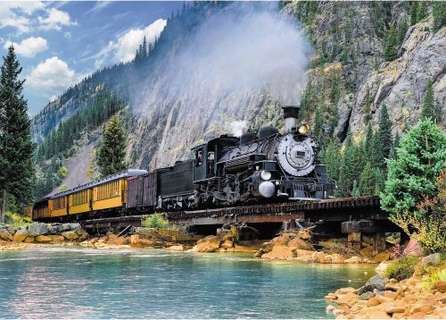 Puzzle Trefl Mountain Train, 500 elemente