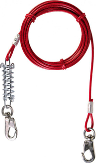 Litar për qen Trixie Steel, 5 m, i kuq