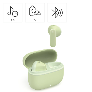 Kufje me Bluetooth® Hama "Freedom Light II", TWS, të gjelbërta