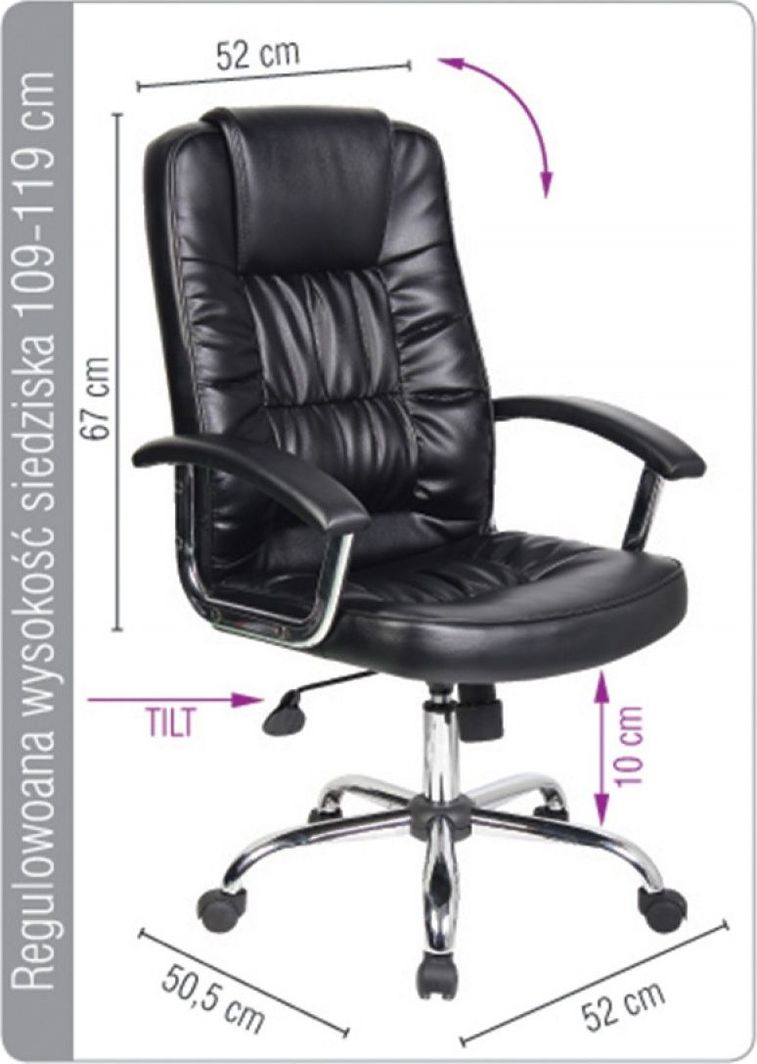 Karrige për zyre Office Products, e zezë