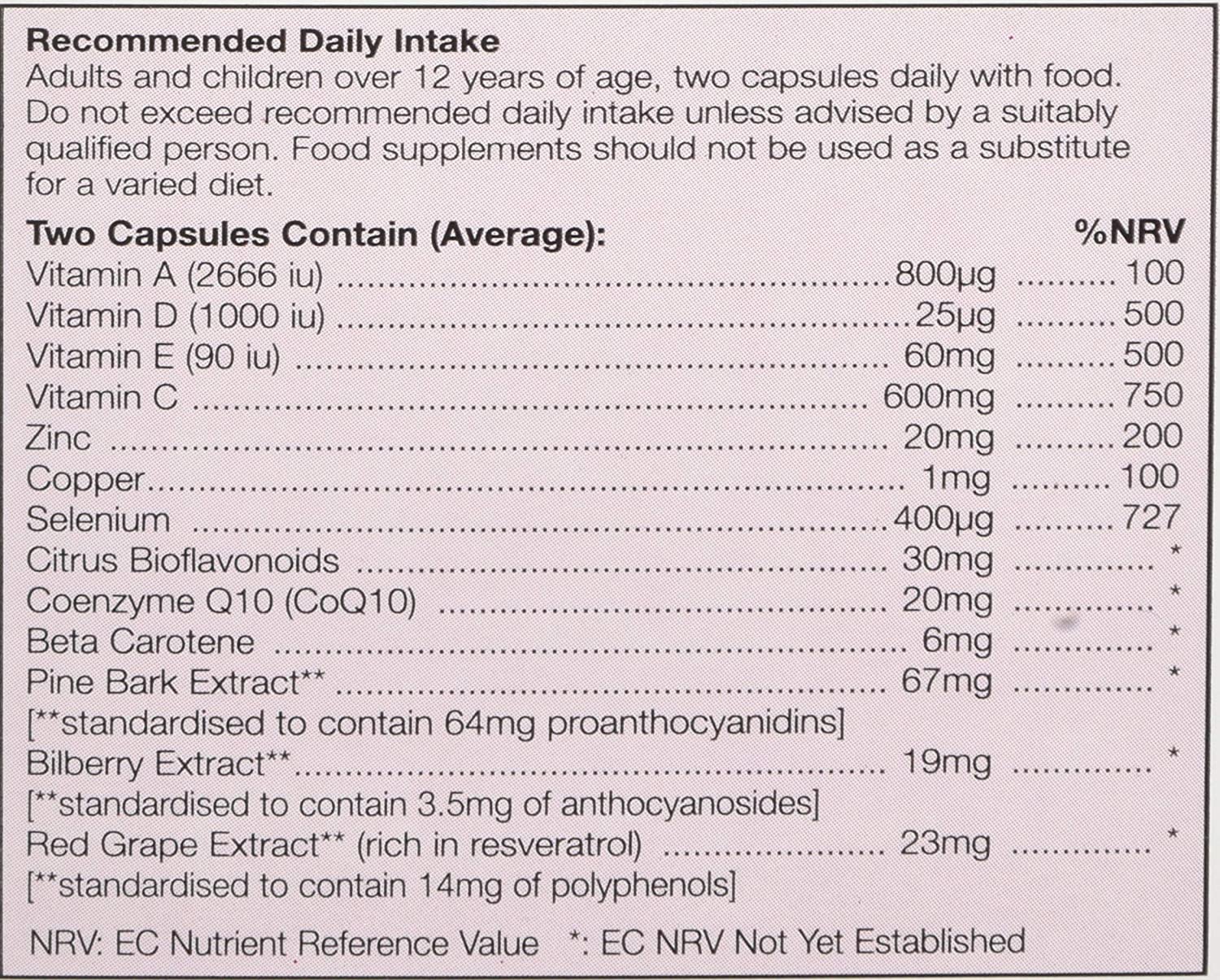 Kapsula Betaimune (Vitamin A, C, E, Selen dhe Zink) nga HealthAid, 30 copë