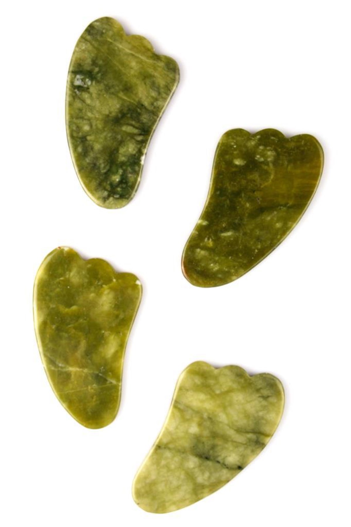 Gua'sha gurë masazhues - Green Emerald (9 x 5 cm)