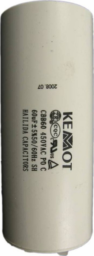 Kondensator Kemot 60uF 450V për motor njëfazor 
