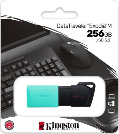 USB Pendrive Kingston DataTraveler Exodia (DTXM/256GB), 256 GB, e kaltër