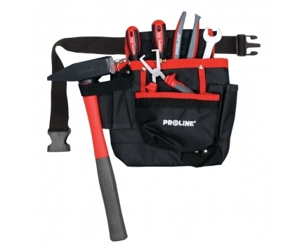 Çantë beli Proline, 117cm, e zezë / e kuqe