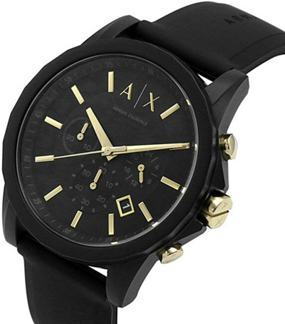 Set Armani Exchange Outerbanks AX7105, orë dore + rrip indentifikues