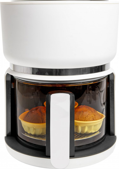 Fritezë me avull 4Swiss ABB-G24 Pure Glass, e bardhë