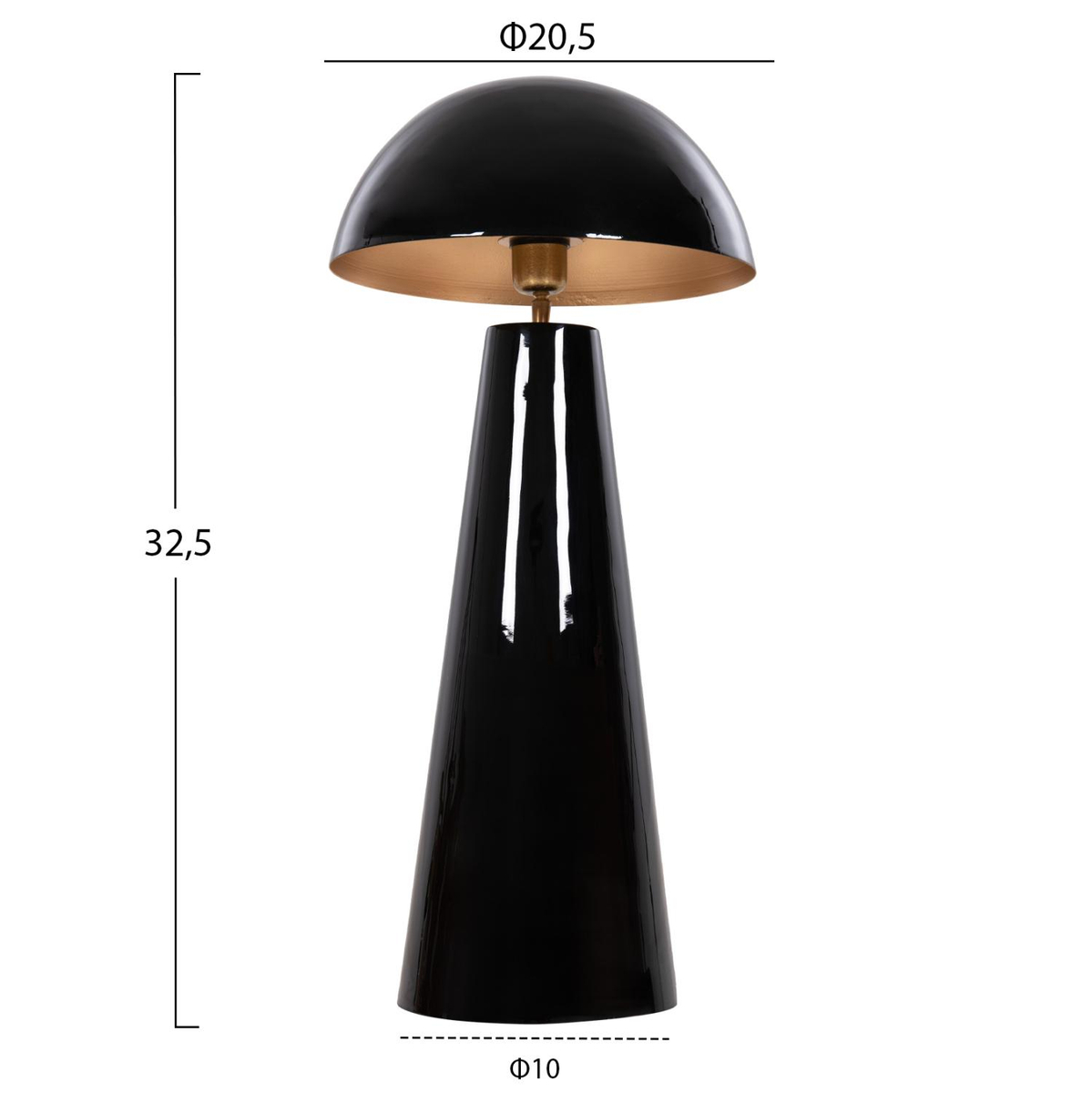 Llambë tavoline Smush Φ32,5x69Hcm (HM4258.04), zezë