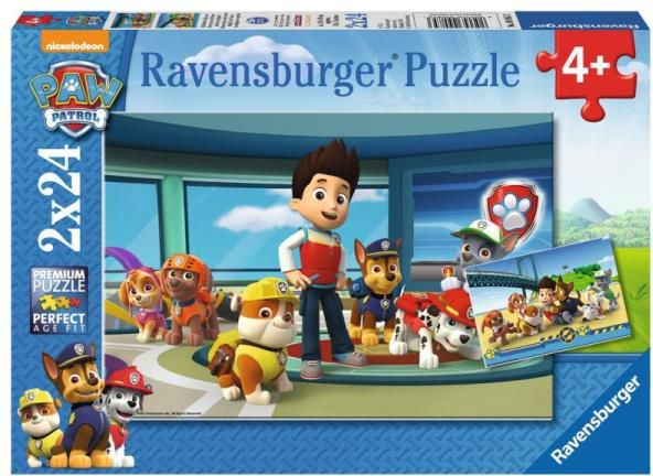 Puzzle Ravensburger Paw Patrol: Prubble and Friends, 2 x 24 elemente