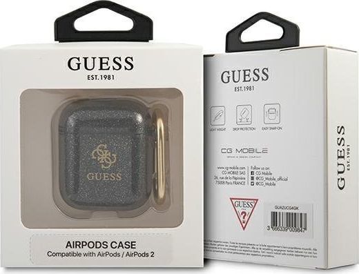 Mbrojtëse Guess për AirPods 1/2 GUA2UCG4GK, e hirtë