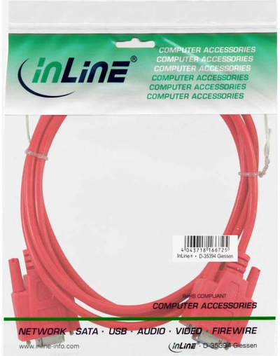 Kabëll InLine DB9 Pin 3m (12224B)