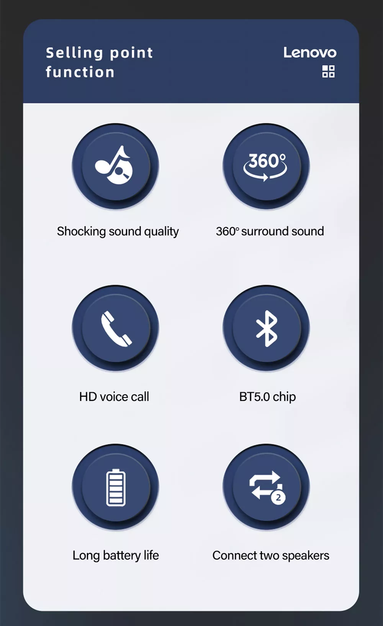 Altoparlant Lenovo K3 me Bluetooth, i hirtë