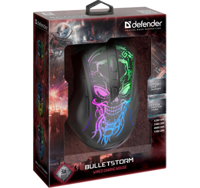 Maus Defender GM-928 BULLETSTORM, Gaming, USB Type-A, i zi