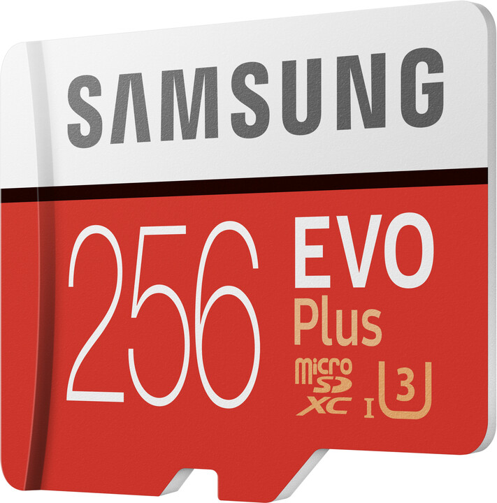 Kartë memorie Samsung EVO Plus Micro SDXC, 256 GB, UHS-I U3 + përshtatës SD