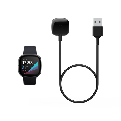 Kabllo karikuese per orë FitBit Versa3/Sense, e zezë
