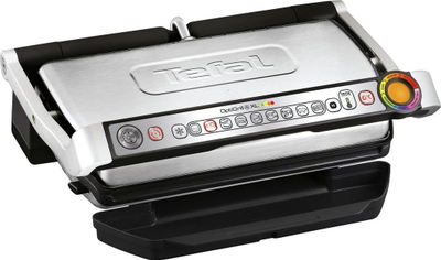 Grill elektrik Tefal GC724D12 OptiGrill + XL, 2000W, i argjendtë / i zi