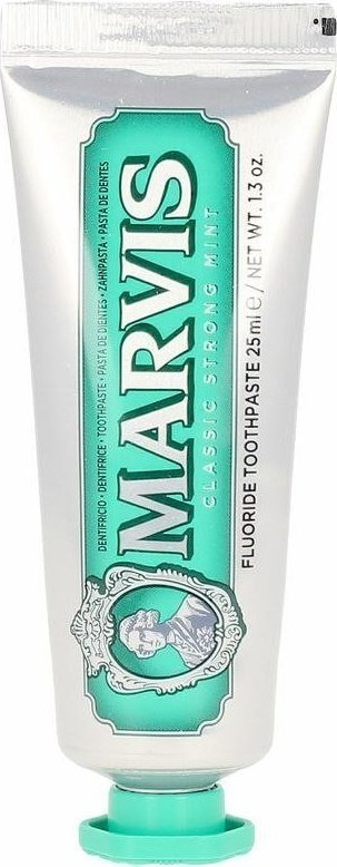 Pastë dhëmbësh Marvis Classic Strong Mint, madhësi udhëtimi 25 ml