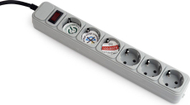 Gembird SPG6-B-6C Заситен Уд Switchител, 6 Утичници, 1.8 м