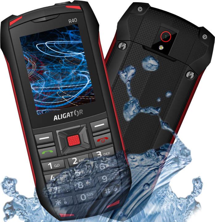 Celular Aligator R40 eXtremo, i zi / kuq