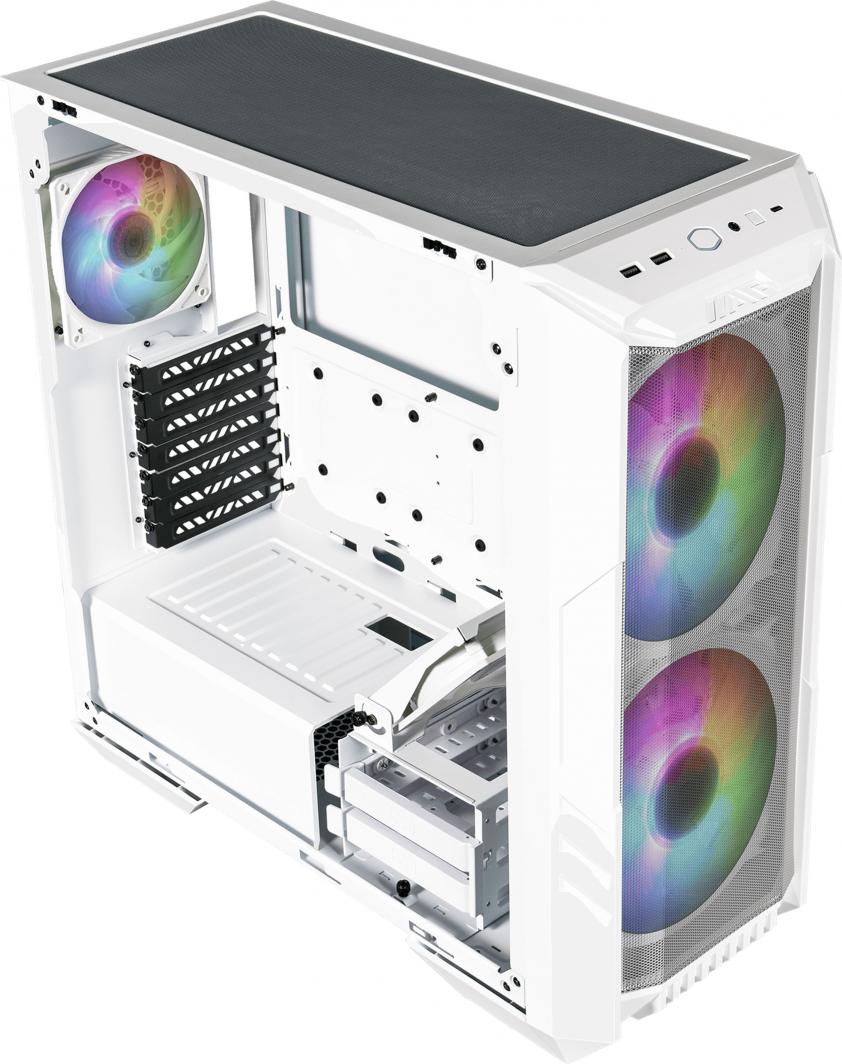 Куќиште за компјутер Cooler Master HAF 500 ARGB, бело, Midi Tower