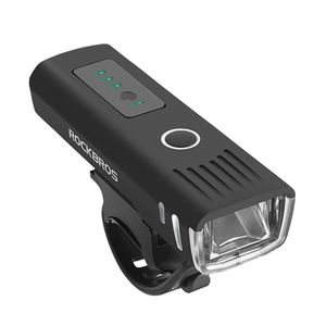 Dritë biçiklete e përparme Rockbros, me USB, 1500 mAh, e zezë