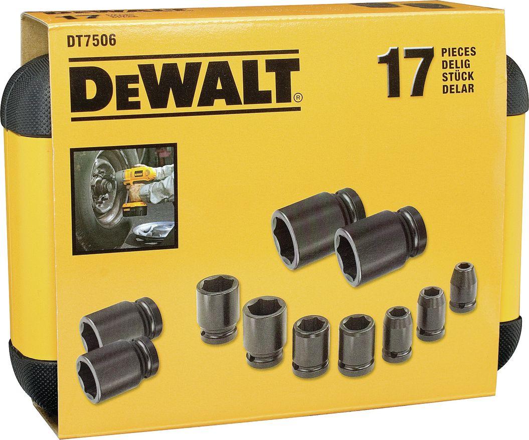 Set pajisjesh për çelësa DeWalt 1/2" 6-27 mm, 17 mjete (DT7506-QZ)