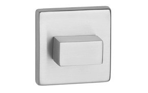 Rozetë katrore WC Bottom Backplate, çelik inox, për dyer banjoje, argjend