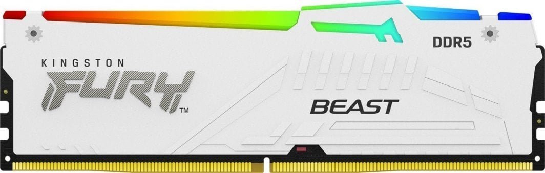 меморија  Kingston Fury Beast RGB, DDR5, 32 GB, 6000 MHz, CL30, KF560C30BWEAK2-32