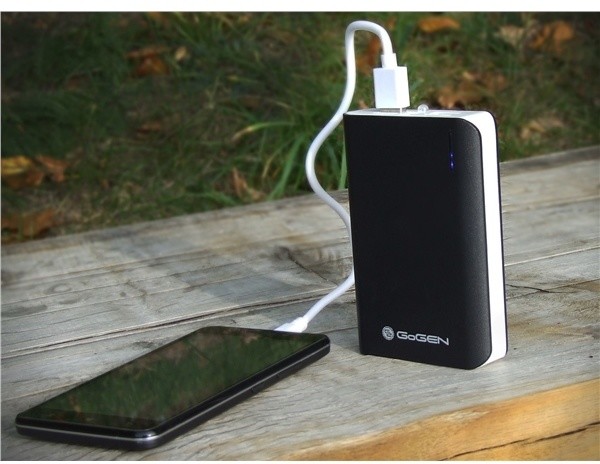 Power Bank GoGEN 10,000 mAh, bardhë e zi