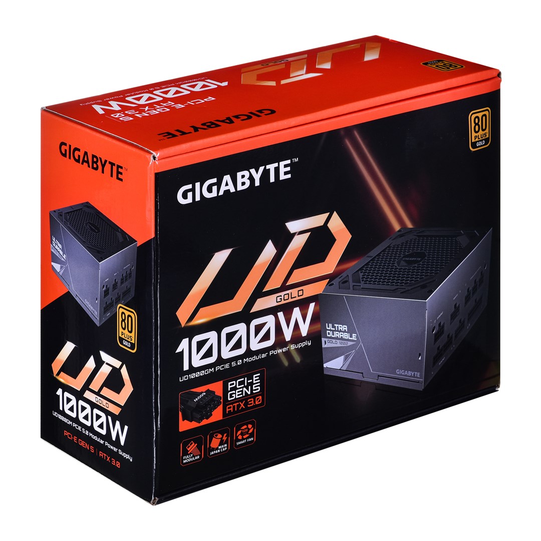 Burim energjie modular Gigabyte UD1000GM PG5, 20+4 pin ATX, 1000 W