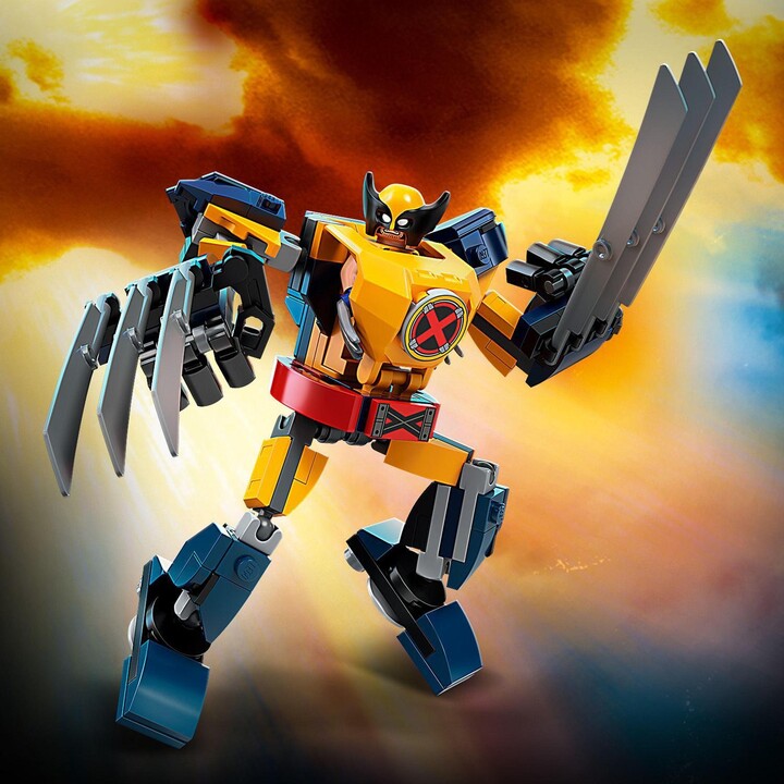 Set lodër LEGO Marvel Super Heroes 76202 Wolverine's robotic armor, 141 pjesë