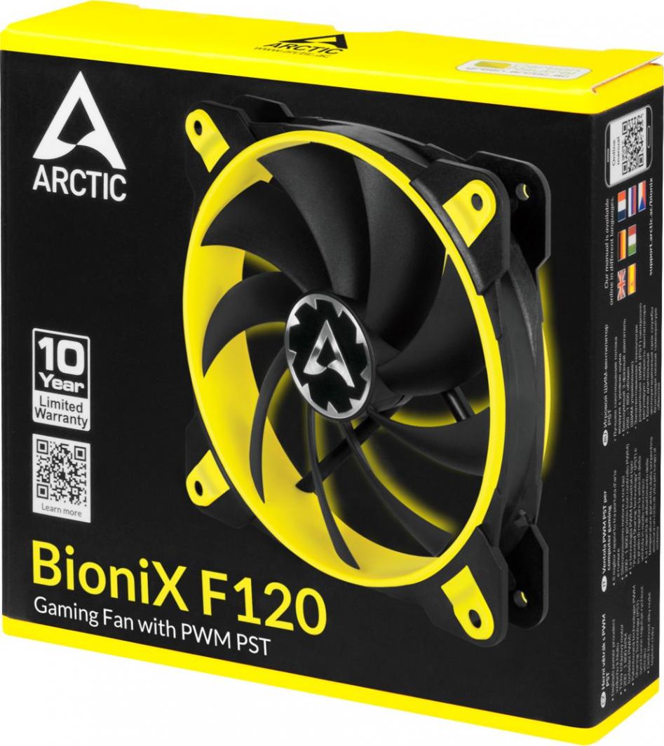Ftohës Arctic BioniX P120, 120 mm, i verdhë