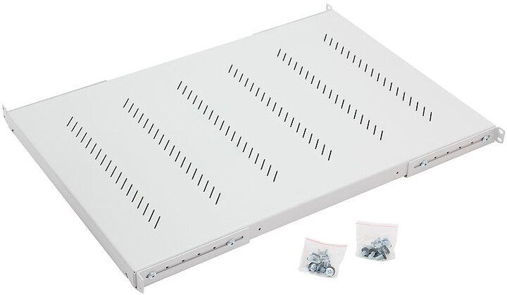 Raft i shpuar Triton RAC-UP-750-H4, 19", 1U/750mm, kapaciteti i ngarkesës 150 kg, gri Raft i shpuar Triton RAC-UP-750-H4, 19", 1U/750mm, kapaciteti i ngarkesës 150 kg, gri